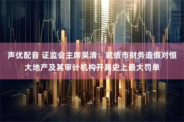 声优配音 证监会主席吴清：就债市财务造假对恒大地产及其审计机构开具史上最大罚单